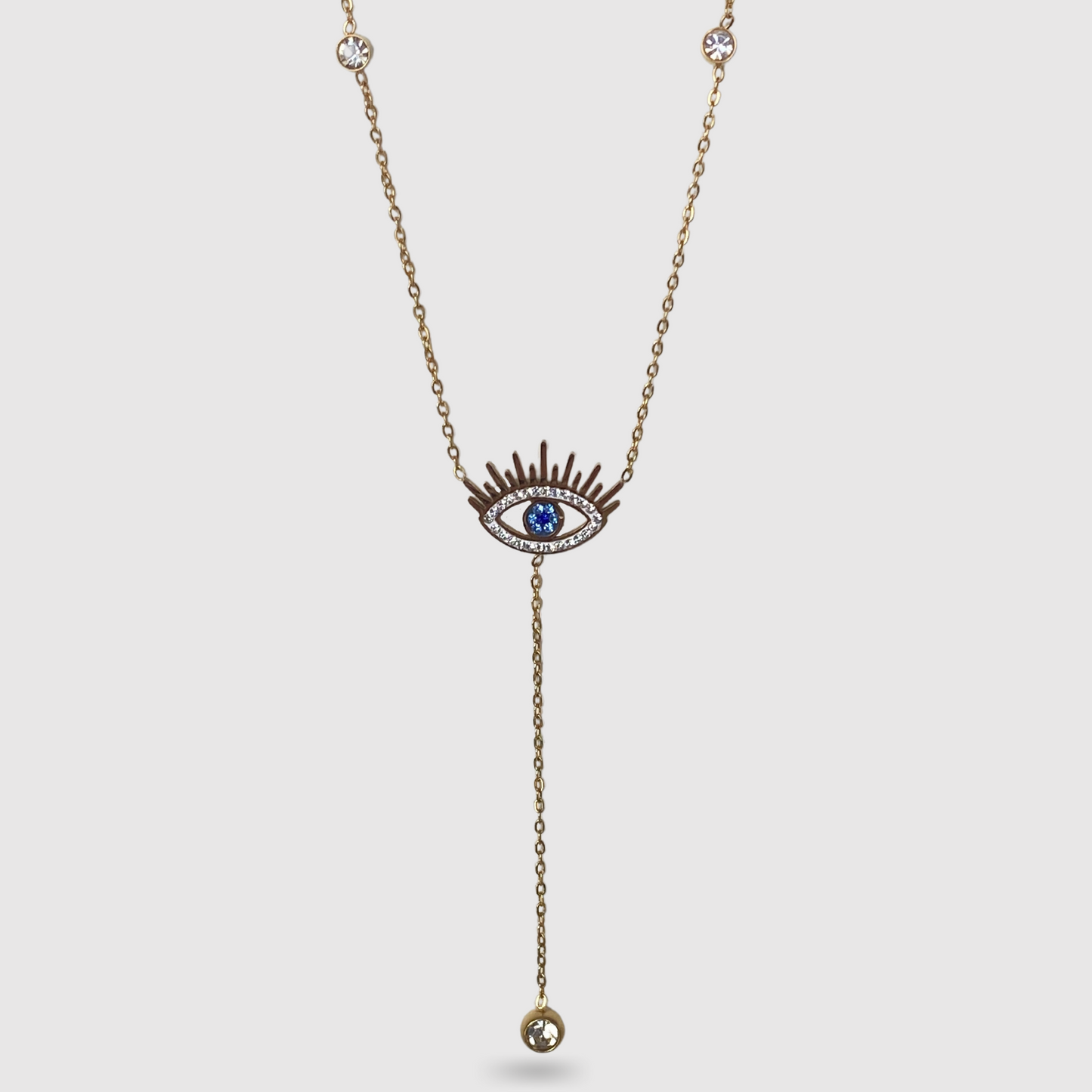 Acier inoxydable, œil, strass, descente, ajustable, couleur or