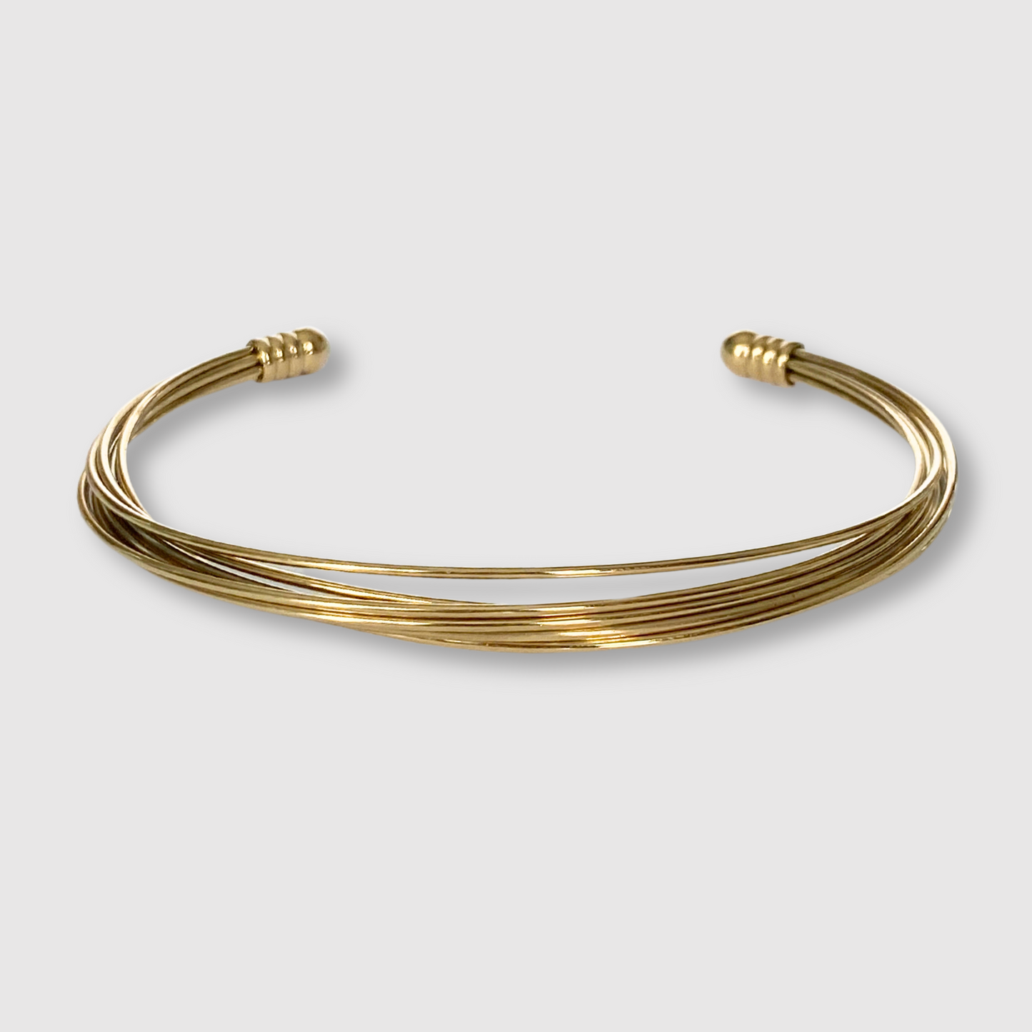 Bracelet-jonc Exquisse, acier inoxydable, multi bracelets, couleur or, ajustable