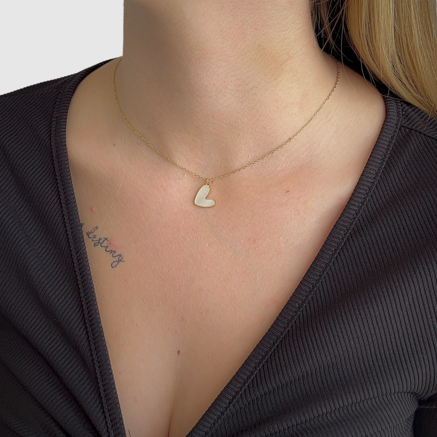 Acier inoxydable, couleur or, ajustable, cœur difforme