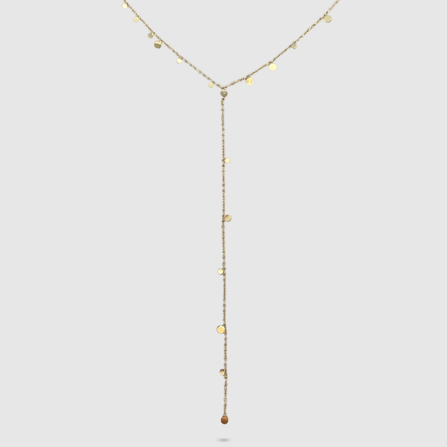 Collier Rafinéa, acier inoxydable, petits cercles, ajustable, couleur or, descente