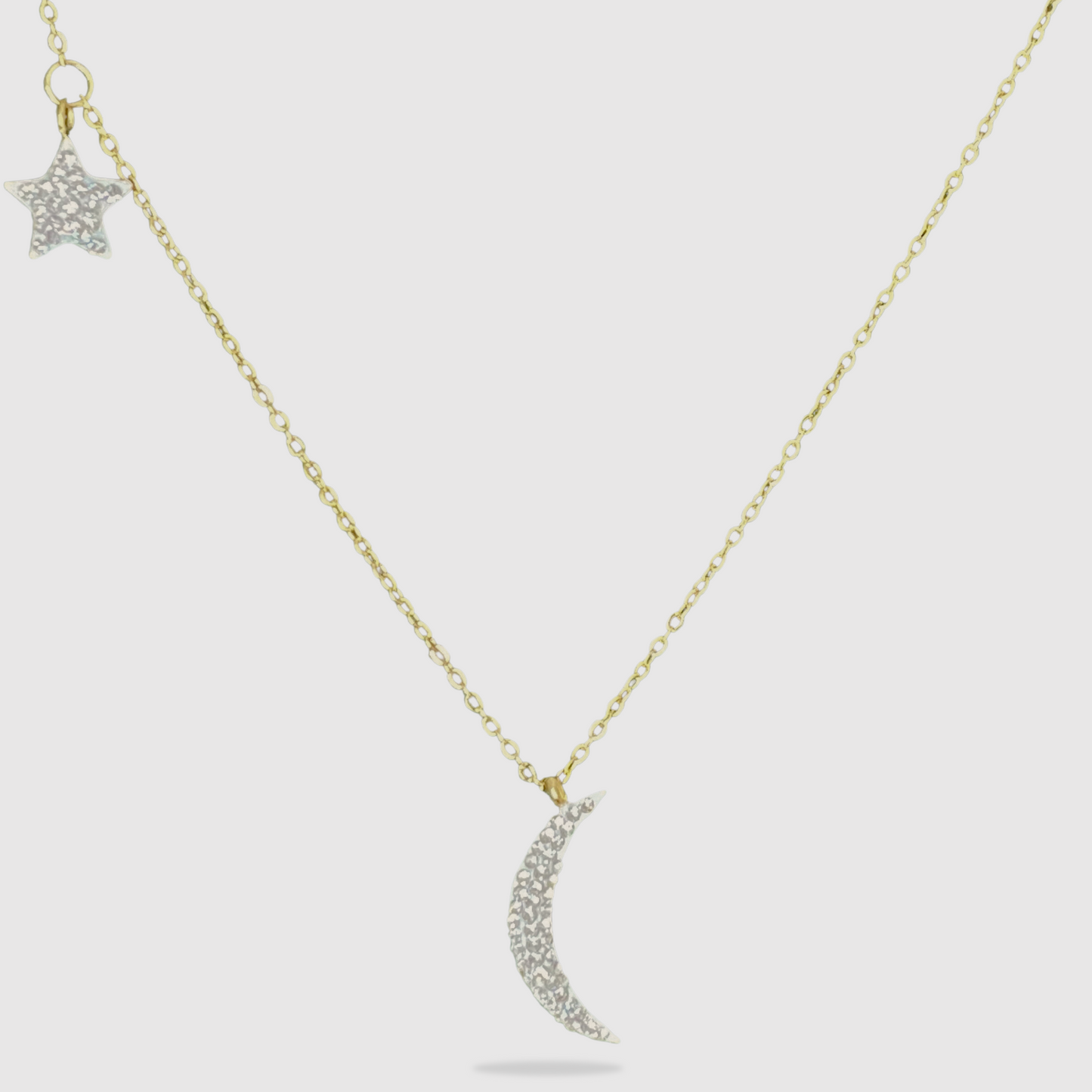 Acier inoxydable, demi-lune, étoile, strass, couleur or, ajustable