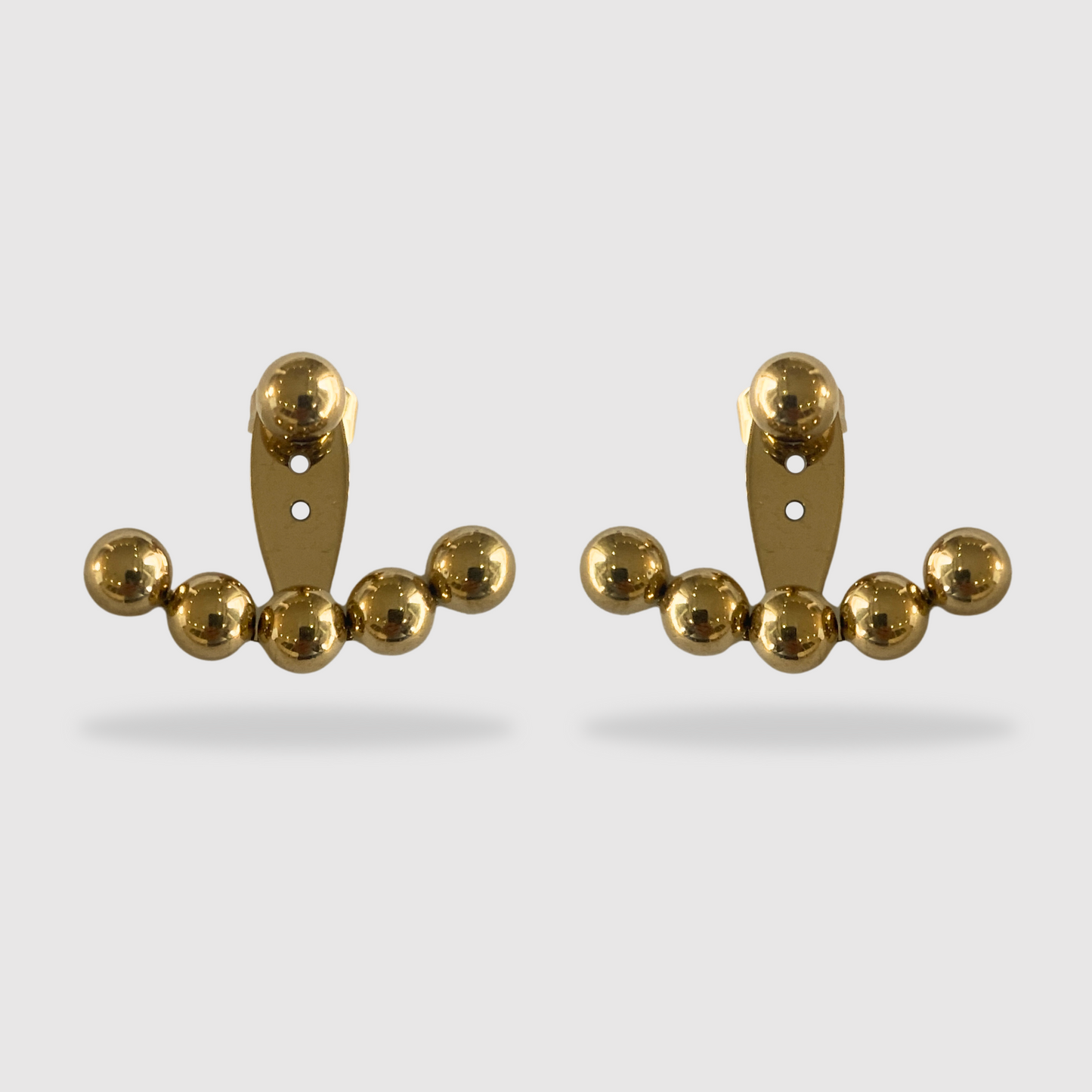 Boucles d'oreilles Fabulinda, acier inoxydable, perles, couleur or