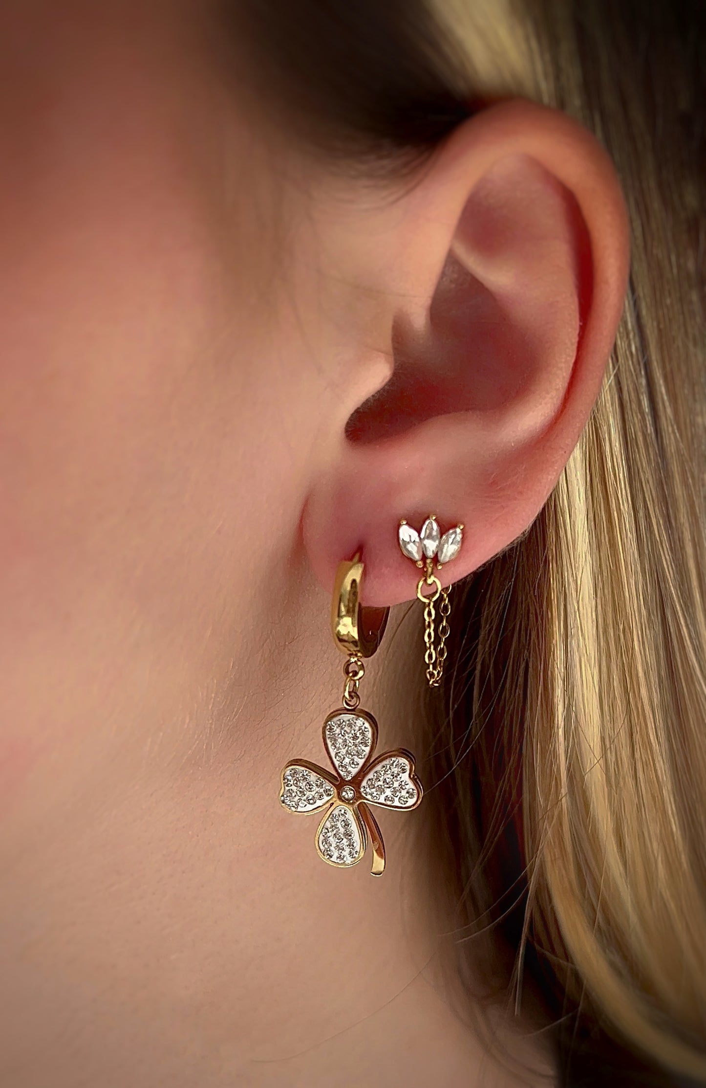 Boucles d'oreilles Fortune-strass