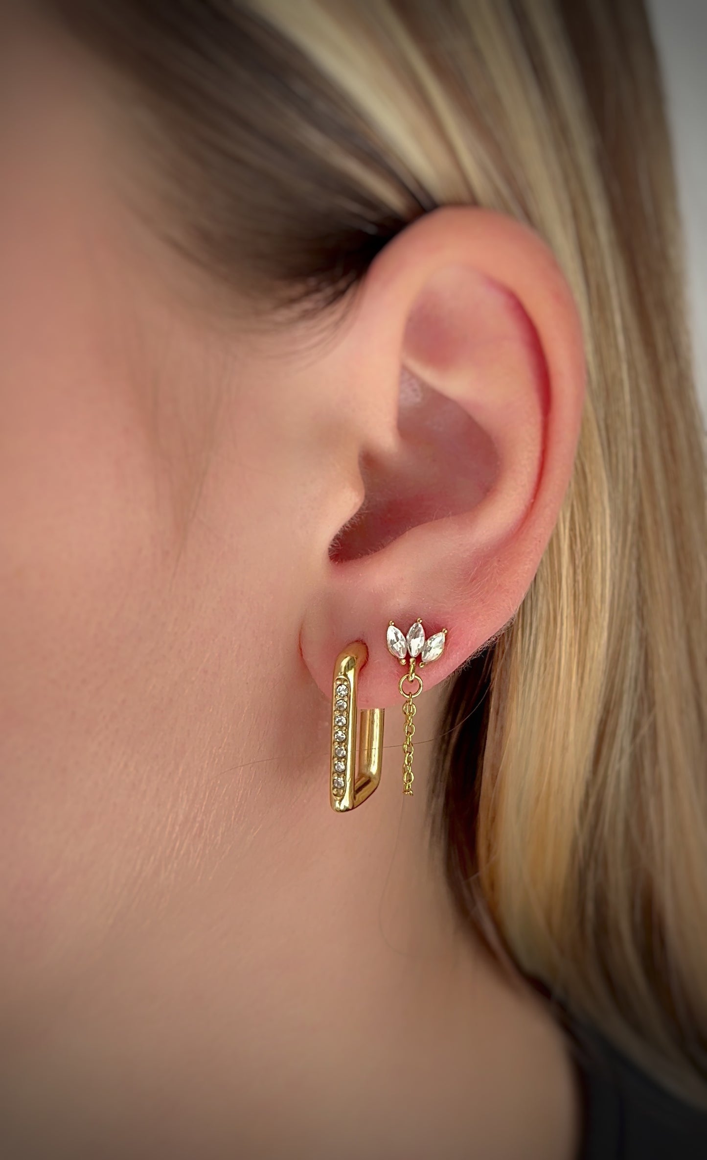 Boucles d'oreilles Lumi-strass