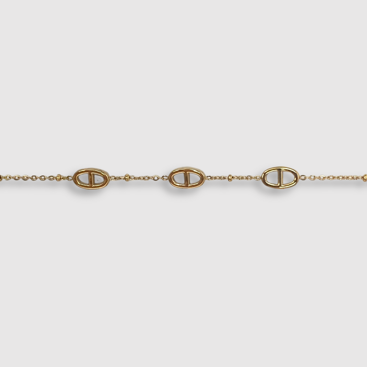 Bracelet Rêvira, ajustable, acier inoxydable, 3 maillons, or
