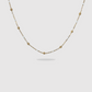 Collier Fabulinda-perles, Acier inoxydable, perles blanches, ajustable, couleur or