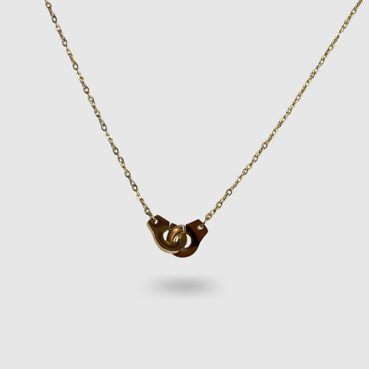 Collier Rebellux, acier inoxydable, menottes, ajustable, couleur or