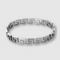 Bracelet-jonc Voga, Acier inoxydable, motifs vagues, couleur argent