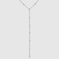 Collier Luxuria, acier inoxydable, strass, descente, ajustable, couleur argent