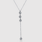 Collier Manifica, acier inoxydable, descente, 4 cercles avec strass, ajustable, couleur argent