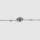 Bracelet Hypnose, Acier inoxydable, œil, strass, ajustable, couleur or