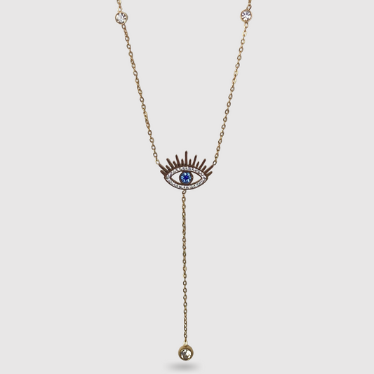 Acier inoxydable, œil, strass, descente, ajustable, couleur or