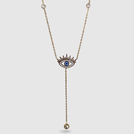 Acier inoxydable, œil, strass, descente, ajustable, couleur or