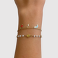 Bracelet Ciel, acier inoxydable, couleur or, lune, éclaire, étoile, ajustable + bracelet Véla