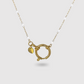 Collier Annita, acier inoxydable, couleur or, perles, fermeture anneau