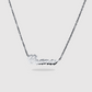 Collier Chance, acier inoxydable, mot chance, ajustable, couleur argent