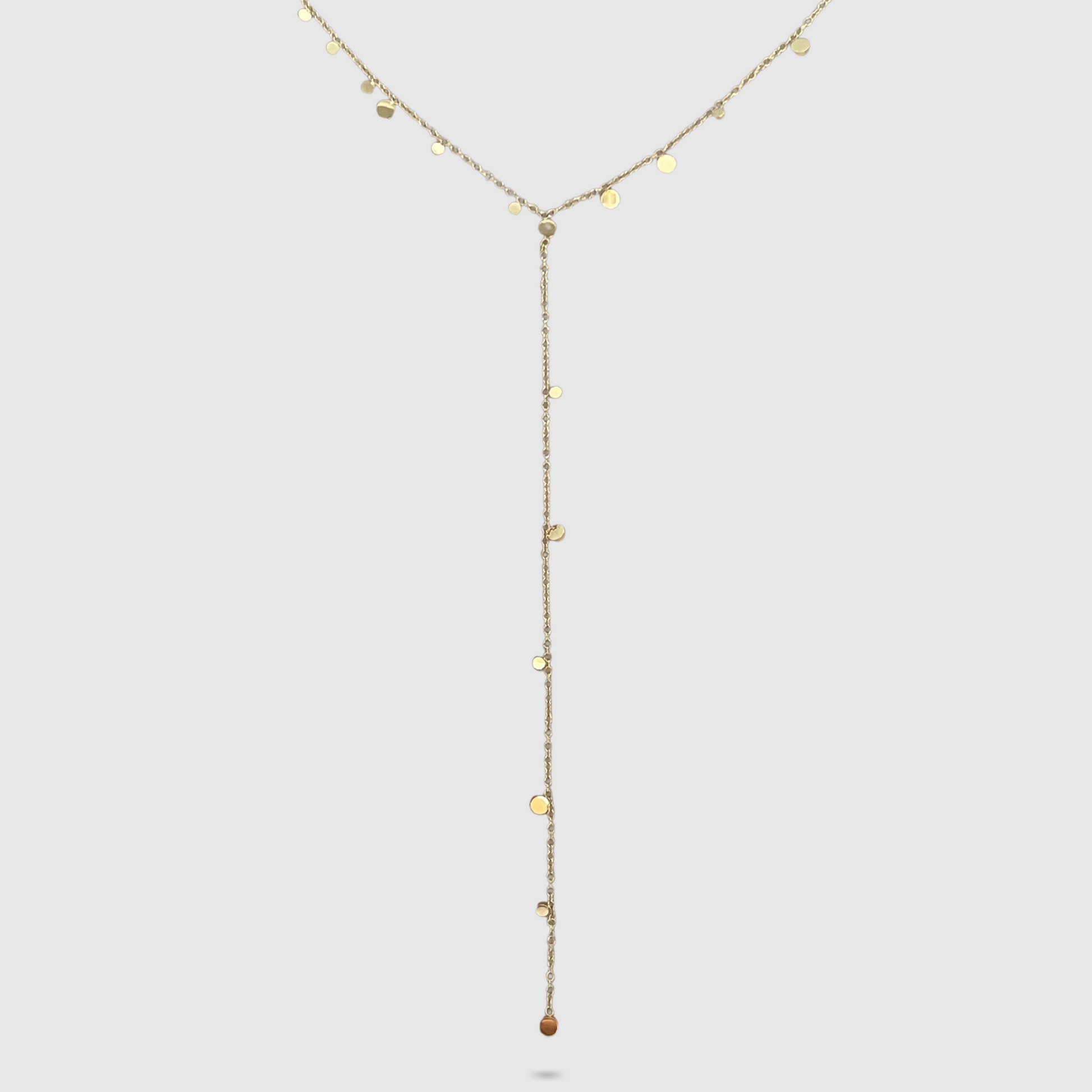 Collier Rafinéa, acier inoxydable, petits cercles, ajustable, couleur or, descente