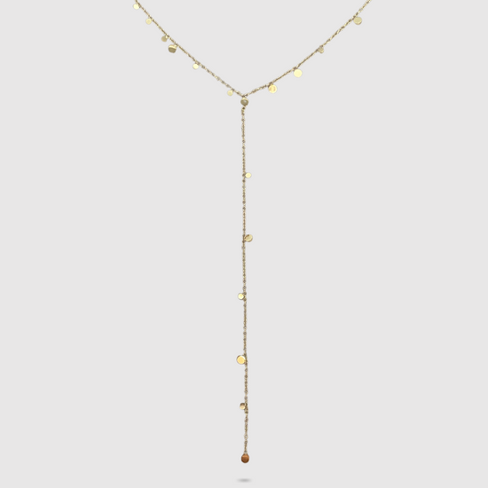 Collier Rafinéa, acier inoxydable, petits cercles, ajustable, couleur or, descente