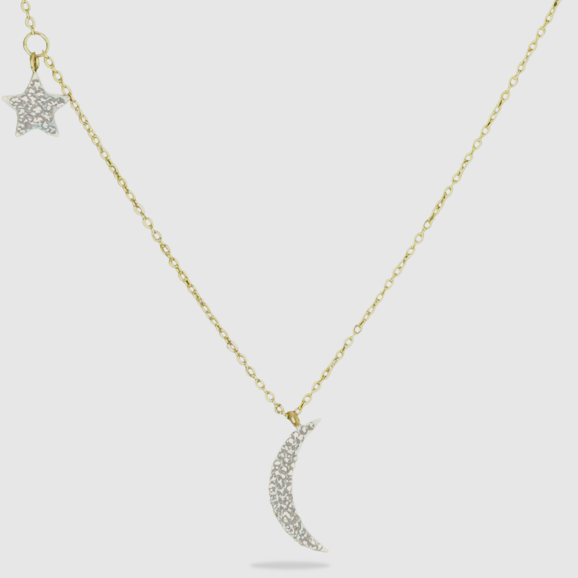 Acier inoxydable, demi-lune, étoile, strass, couleur or, ajustable
