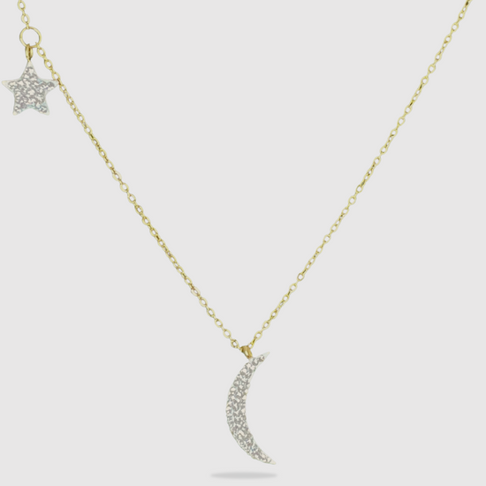 Acier inoxydable, demi-lune, étoile, strass, couleur or, ajustable