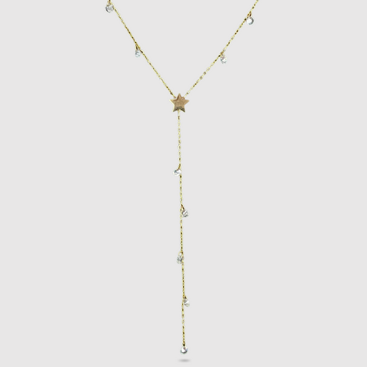 Acier inoxydable, étoile, strass diamants transparents, descente, ajustable