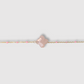Bracelet Elénia, acier inoxydable, trèfle, perles, ajustable, couleur or et rose