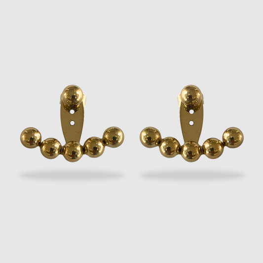 Boucles d'oreilles Fabulinda, acier inoxydable, perles, couleur or
