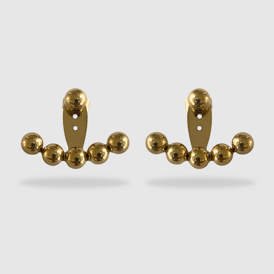 Boucles d'oreilles Fabulinda, acier inoxydable, perles, couleur or