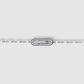 Bracelet Luxora-perles, acier inoxydable, rectangle arrondi, strass, perles ajustable, couleur argent
