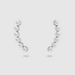 Boucles d'oreilles Méléa, acier inoxydable, perles, couleur argent