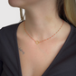 Acier inoxydable, ajustable, perles oranges, trèfle, or