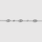 Bracelet Rêvira-strass, ajustable, acier inoxydable, 3 maillons, 2 strass, couleur argent