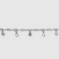 Bracelet Tav, Acier inoxydable, 3 soleils, 2 grappes de perles blanches, couleur argent, ajustable