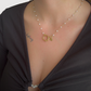 Collier Annita, acier inoxydable, couleur or, perles, fermeture anneau